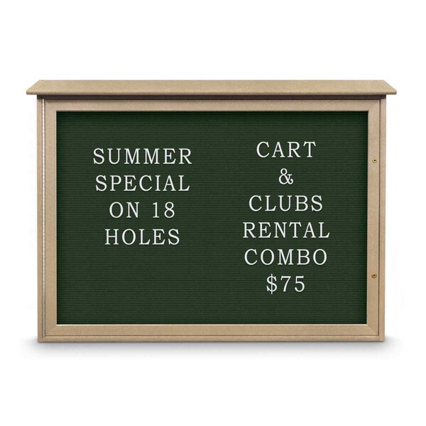 United Visual Products Outdoor Enclosed Combo Board, 72"x36", Bronze Frame/Burgundy & Black UVCB7236ODBZ-BURGUN-BLACK - main